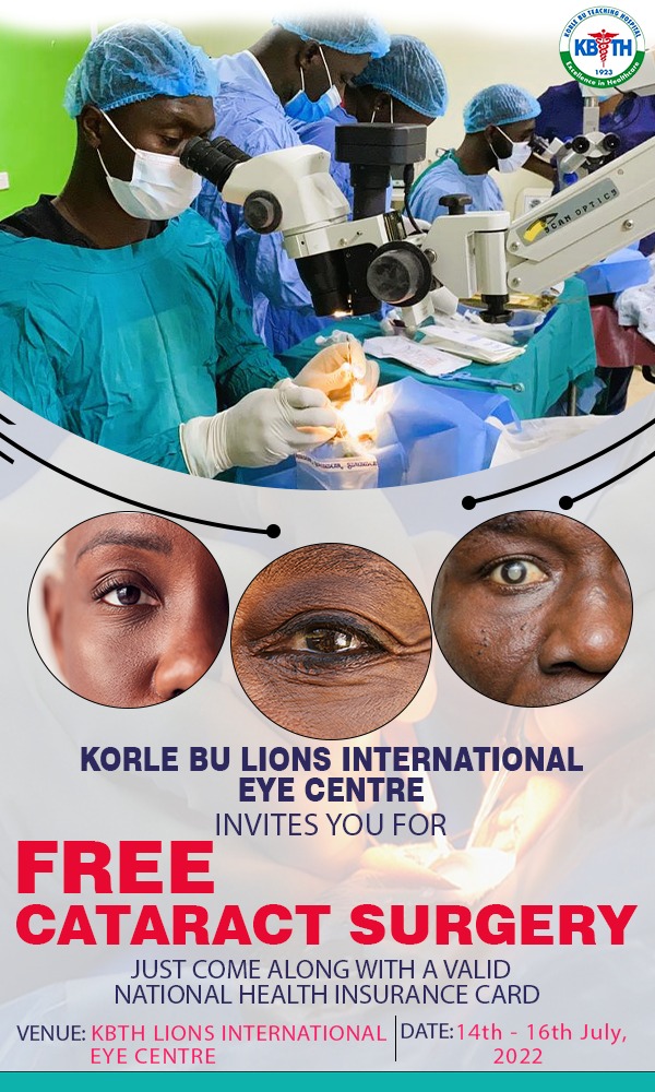 Free Cataract Surgery KorleBu Teaching Hospital